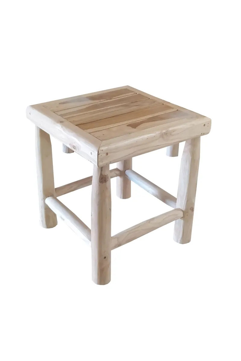 Outdoor Beistelltisch aus Teakholz, natur