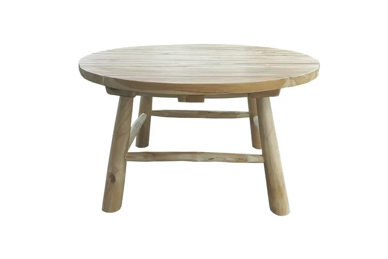 Outdoor Couchtisch aus Teakholz, natur, 80 × 80 × 41 cm