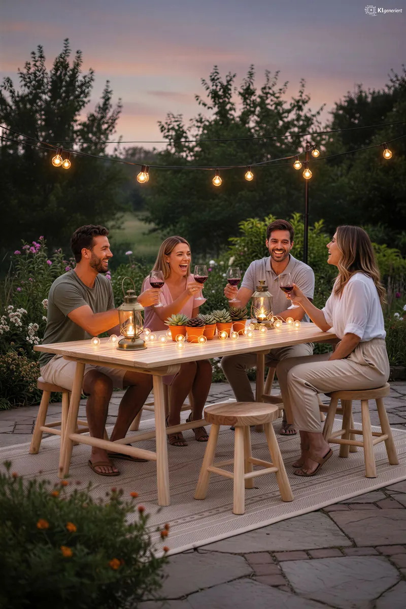 Outdoor Tisch 180 × 90 cm aus Teakholz, natur, Ansicht 4
