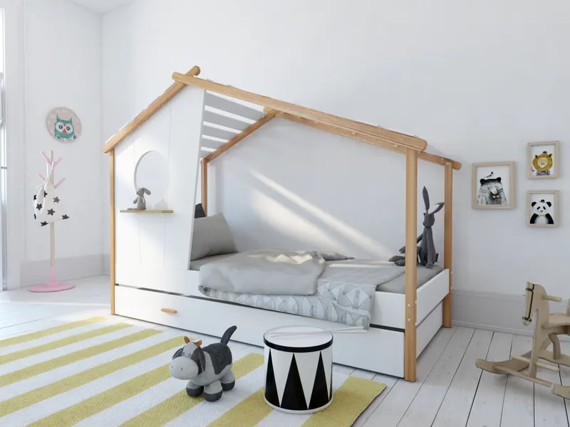 Schublade für Bett 12020012, weiß, Ansicht 4