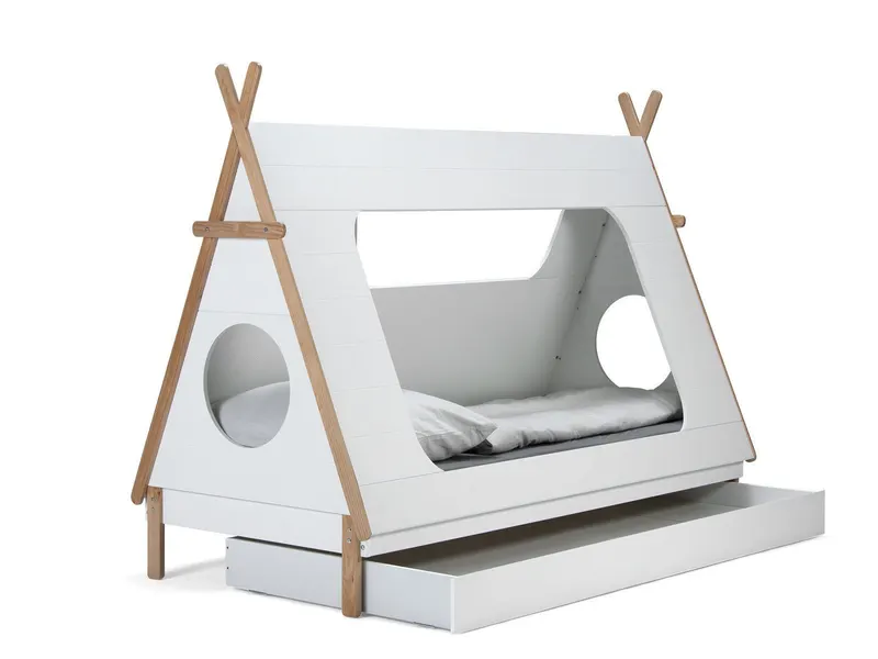 Schublade für Bett 12020008, MDF weiß, Ansicht 4