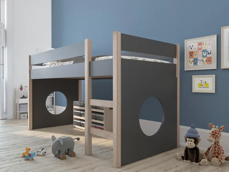 Seitenpaneel, 2er-Set für Bett 12020018, grau, Ansicht 2