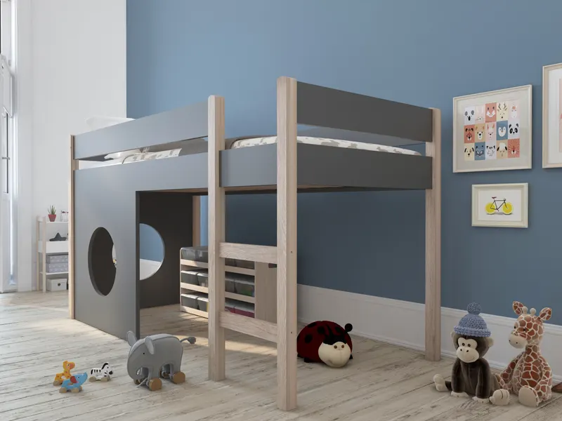 Seitenpaneel, 2er-Set für Bett 12020018, grau, Ansicht 3