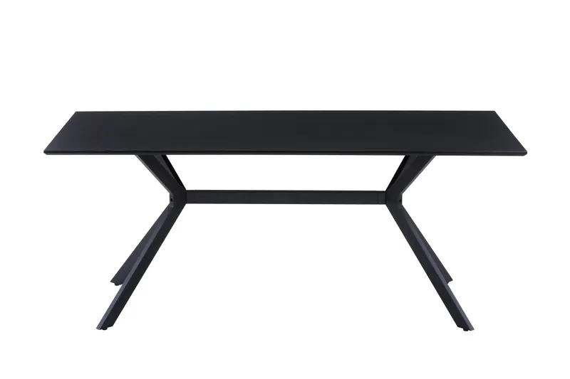 Tisch 180 × 90 cm, dunkelgrau und schwarz