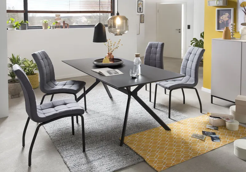 Tisch 180 × 90 cm, dunkelgrau und schwarz, Ansicht 10