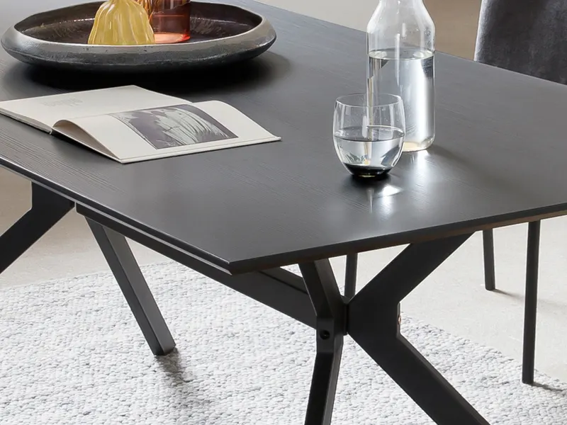 Tisch 180 × 90 cm, dunkelgrau und schwarz, Ansicht 13