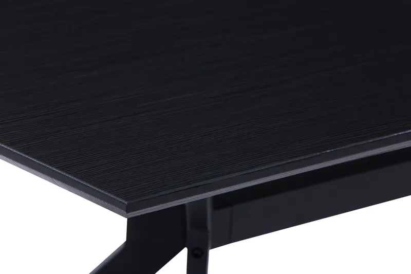 Tisch 180 × 90 cm, dunkelgrau und schwarz, Ansicht 4