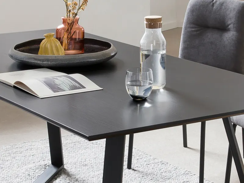 Tisch 180 × 90 cm, dunkelgrau/schwarz, Ansicht 13
