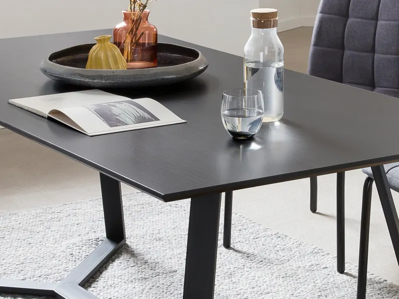 Tisch 180 × 90 cm, dunkelgrau/schwarz, Ansicht 14