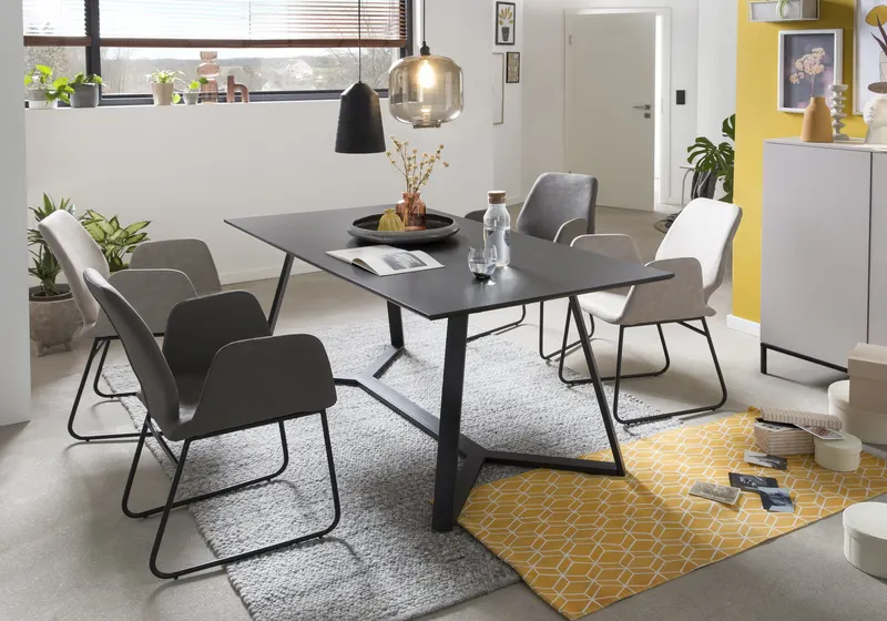 Tisch 180 × 90 cm, dunkelgrau/schwarz, Ansicht 7