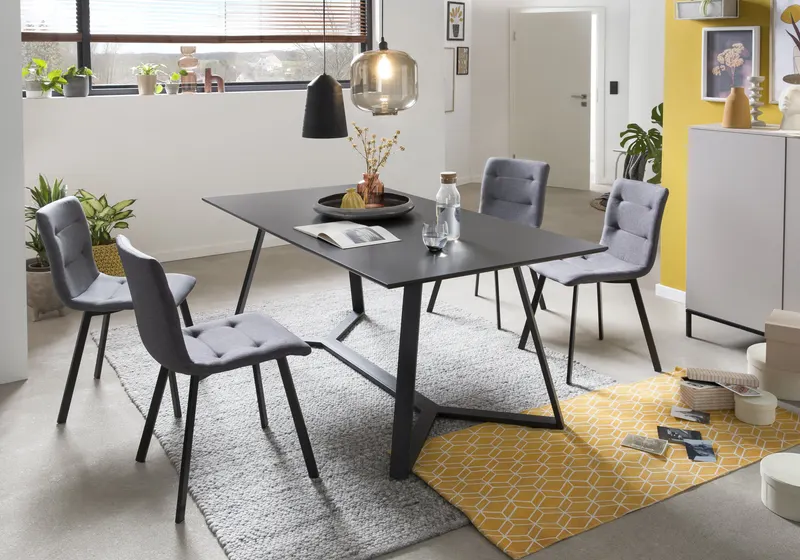 Tisch 180 × 90 cm, dunkelgrau/schwarz, Ansicht 9