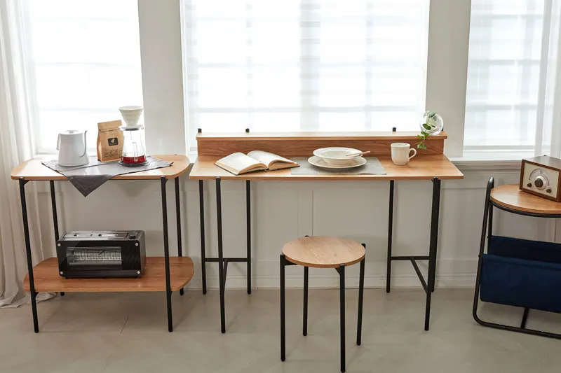 Schreibtisch 120 × 46 cm, Akazie-Dekor, Ansicht 4