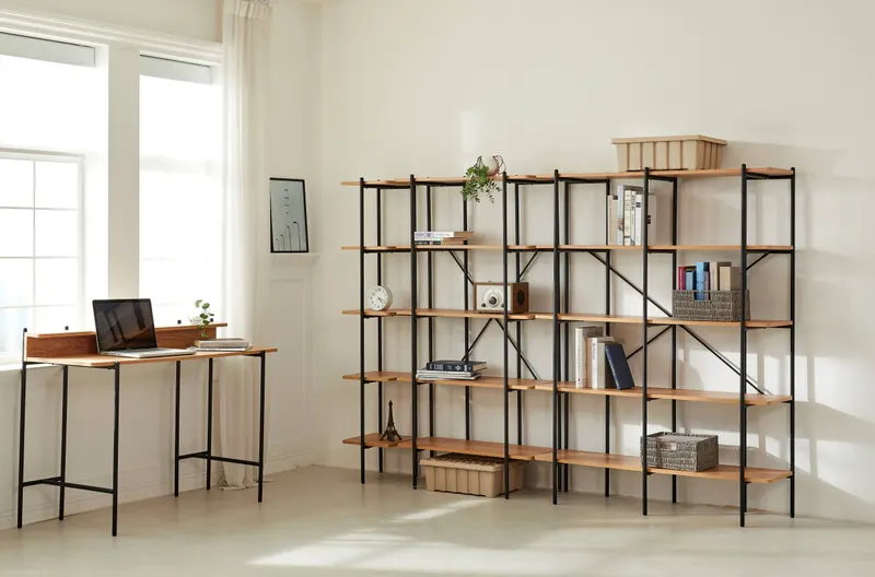 Schreibtisch 120 × 46 cm, Akazie-Dekor, Ansicht 8