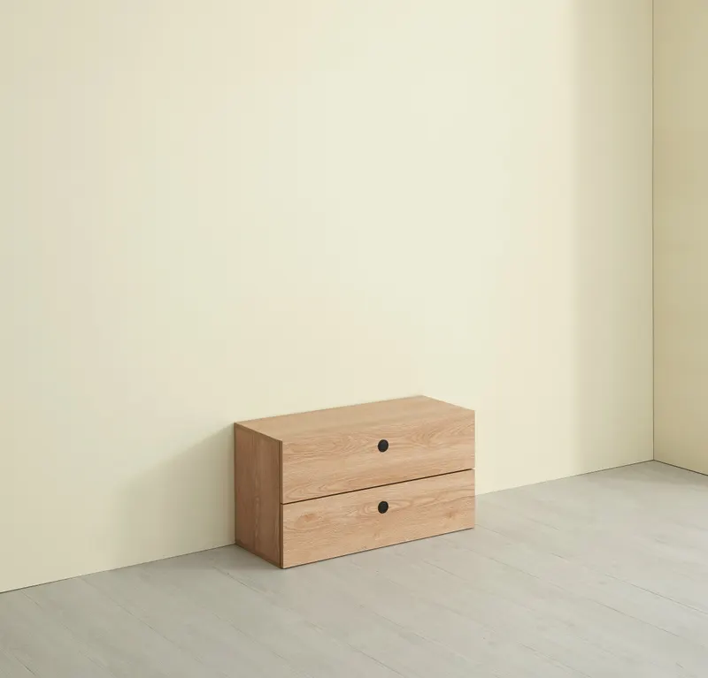 Schubladenkasten mit 2 Schubladen, Akazie-Dekor, Ansicht 6