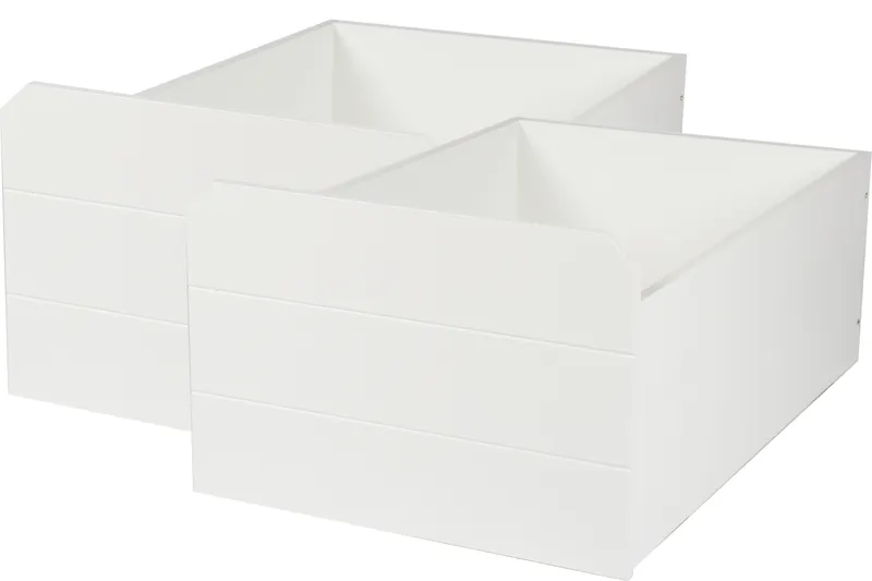 Schubladen-Set für Hochbett, MDF, weiß/natur, weiß, natur