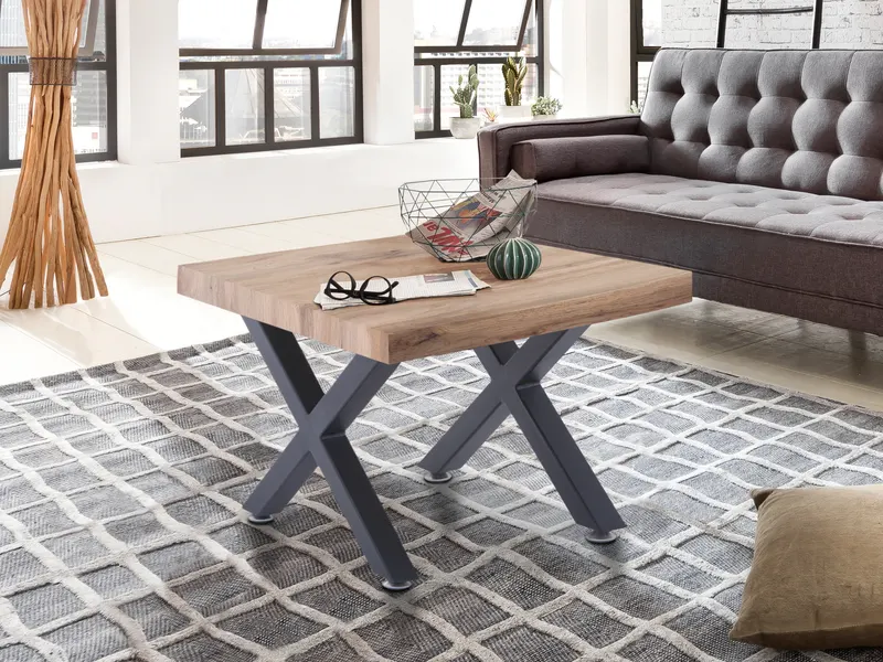 Couchtisch 60 × 60 × 40 cm, Wildeiche-Dekor, Ansicht 5