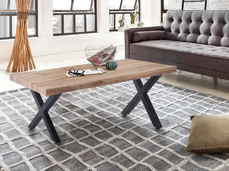 Couchtisch 120 × 60 × 40 cm, Wildeiche-Dekor, Ansicht 5