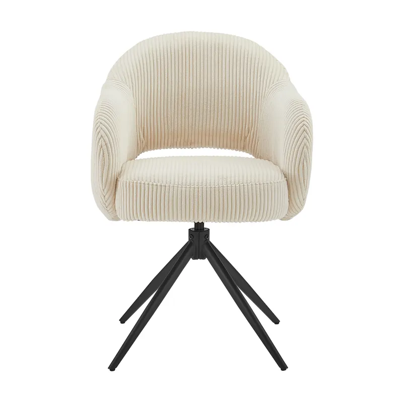 Armlehnstuhl Cord-Optik Beige, Ansicht 2