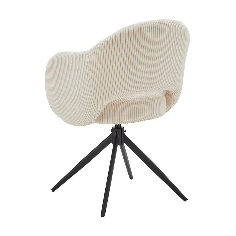 Armlehnstuhl Cord-Optik Beige, Ansicht 4