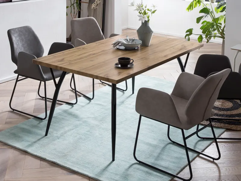 Tisch 150 × 90 cm, MDF mit Eiche-Dekor, Ansicht 15