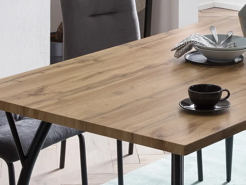 Tisch 150 × 90 cm, MDF mit Eiche-Dekor, Ansicht 19