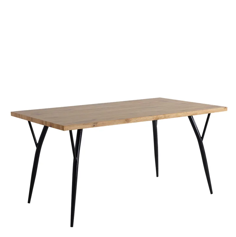 Tisch 150 × 90 cm, MDF mit Eiche-Dekor, Ansicht 2