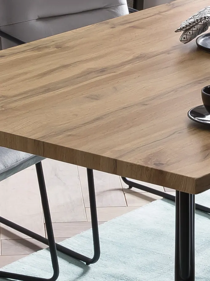 Tisch 150 × 90 cm, MDF mit Eiche-Dekor, Ansicht 20