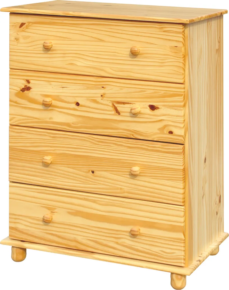Kommode Kiefer massiv natur lackiert, Ansicht 2