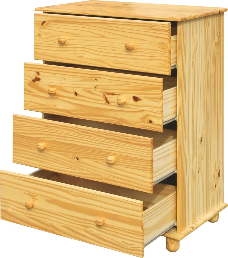 Kommode Kiefer massiv natur lackiert, Ansicht 3