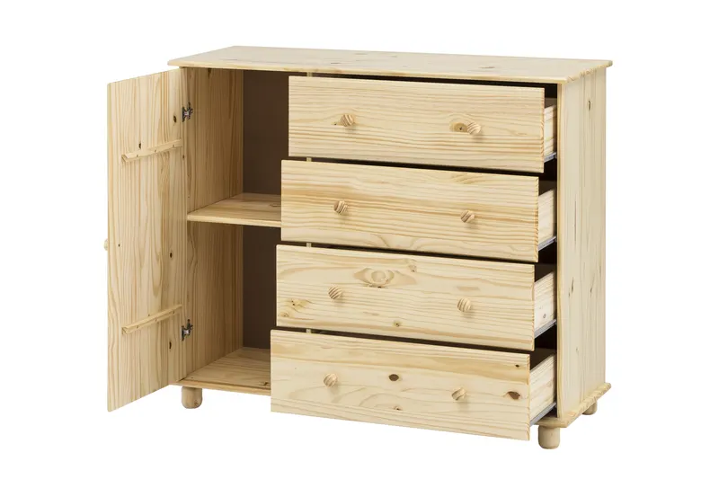 Kommode aus massivem Kiefernholz, natur lackiert, Ansicht 3