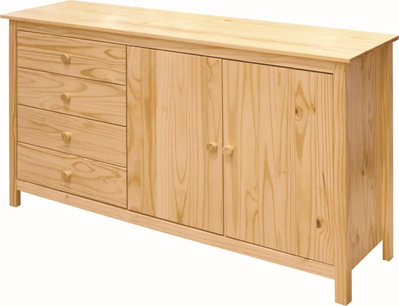 Sideboard aus lackierter Kiefer massiv, natur, Ansicht 2