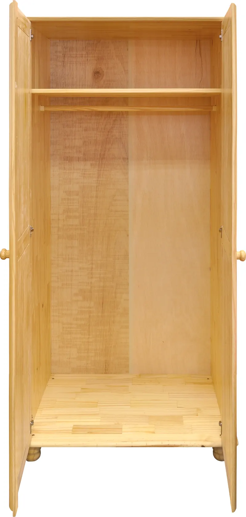 Kleiderschrank aus Kiefer massiv, natur lackiert, Ansicht 3