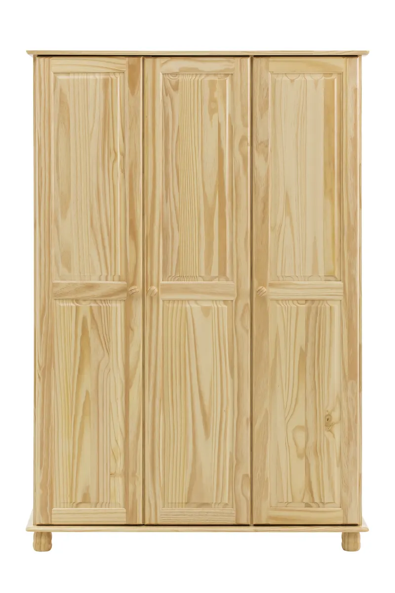 Kleiderschrank aus Kiefer massiv, natur lackiert