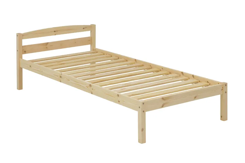 Bett aus massiver Fichte, natur unbehandelt