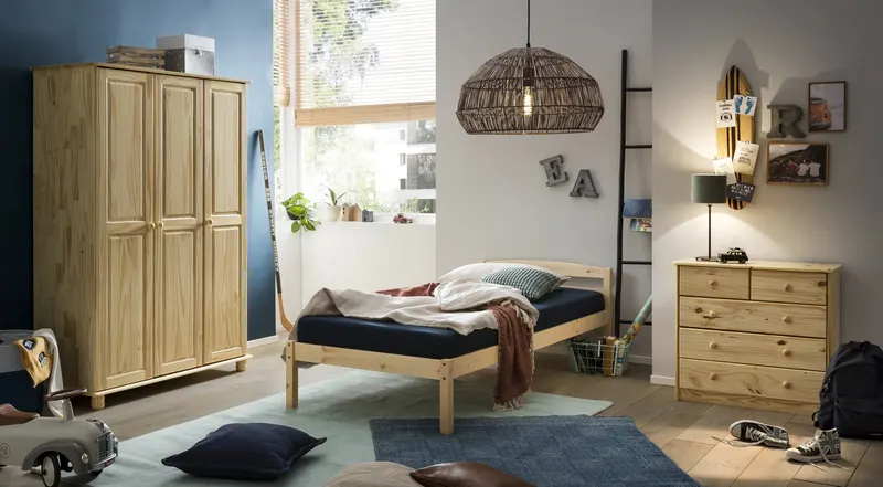 Kommode aus massivem Kiefernholz, natur lackiert, Ansicht 4