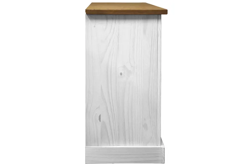 Sideboard aus massiver Kiefer mit honigfarbiger Deckplatte, Ansicht 6