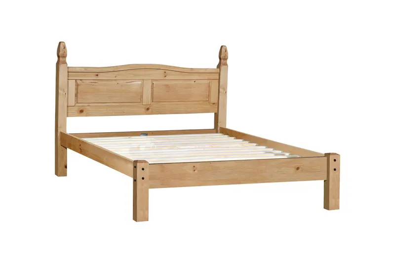 Doppelbett Kiefer massiv, honigfarbig gewachst, Ansicht 3