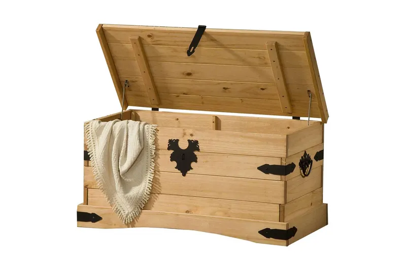 Truhe Kiefer massiv, honigfarbig gewachst
