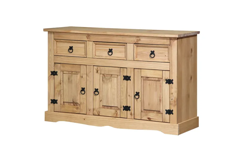 Sideboard aus massiver Kiefer, honigfarbig gewachst, Ansicht 2