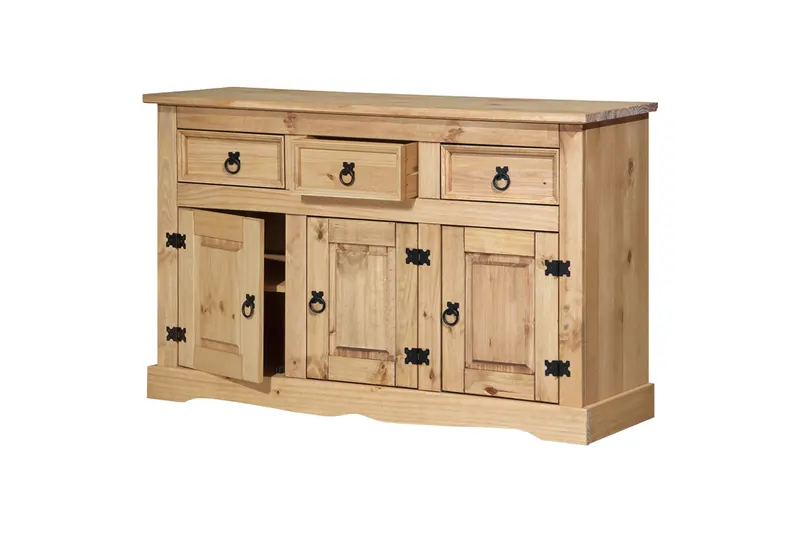 Sideboard aus massiver Kiefer, honigfarbig gewachst, Ansicht 3