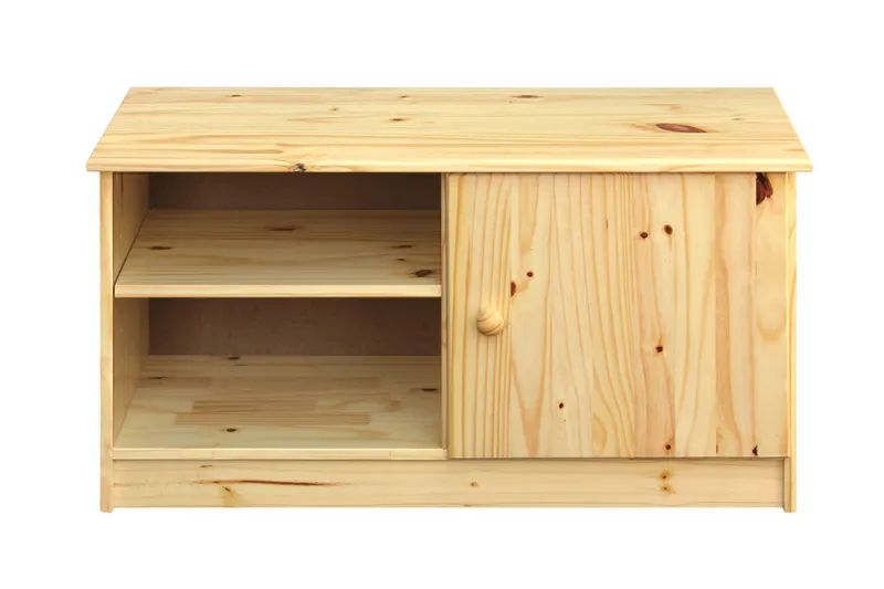 Schuhschrank aus lackierter Kiefer, natur