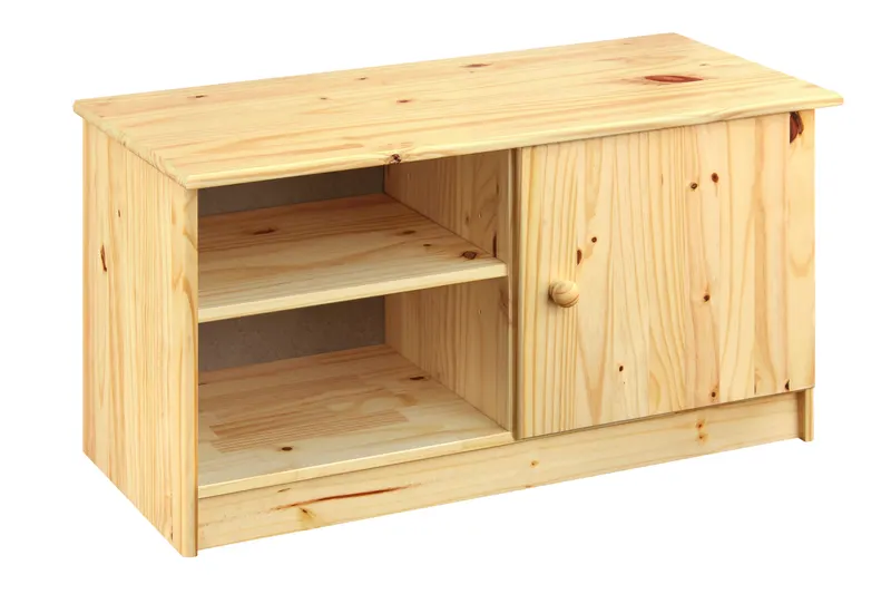 Schuhschrank aus lackierter Kiefer, natur, Ansicht 2