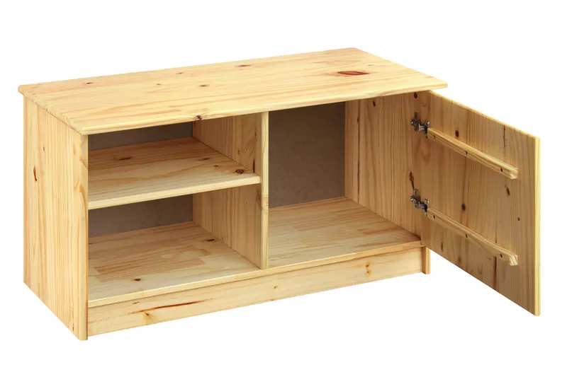 Schuhschrank aus lackierter Kiefer, natur, Ansicht 4