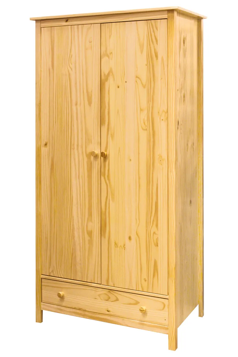 Kleiderschrank aus lackierter Kiefer, natur