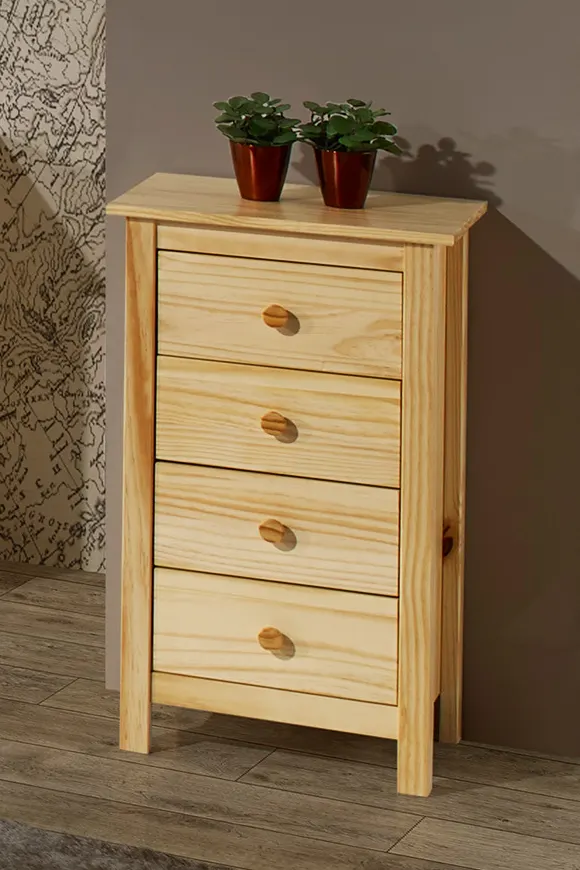 Kommode aus massivem Kiefernholz, natur lackiert, Ansicht 3