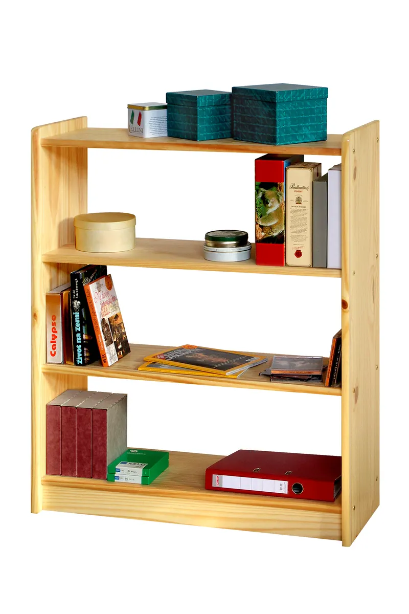 Bücherregal aus massiver Kiefer, natur lackiert, Ansicht 2