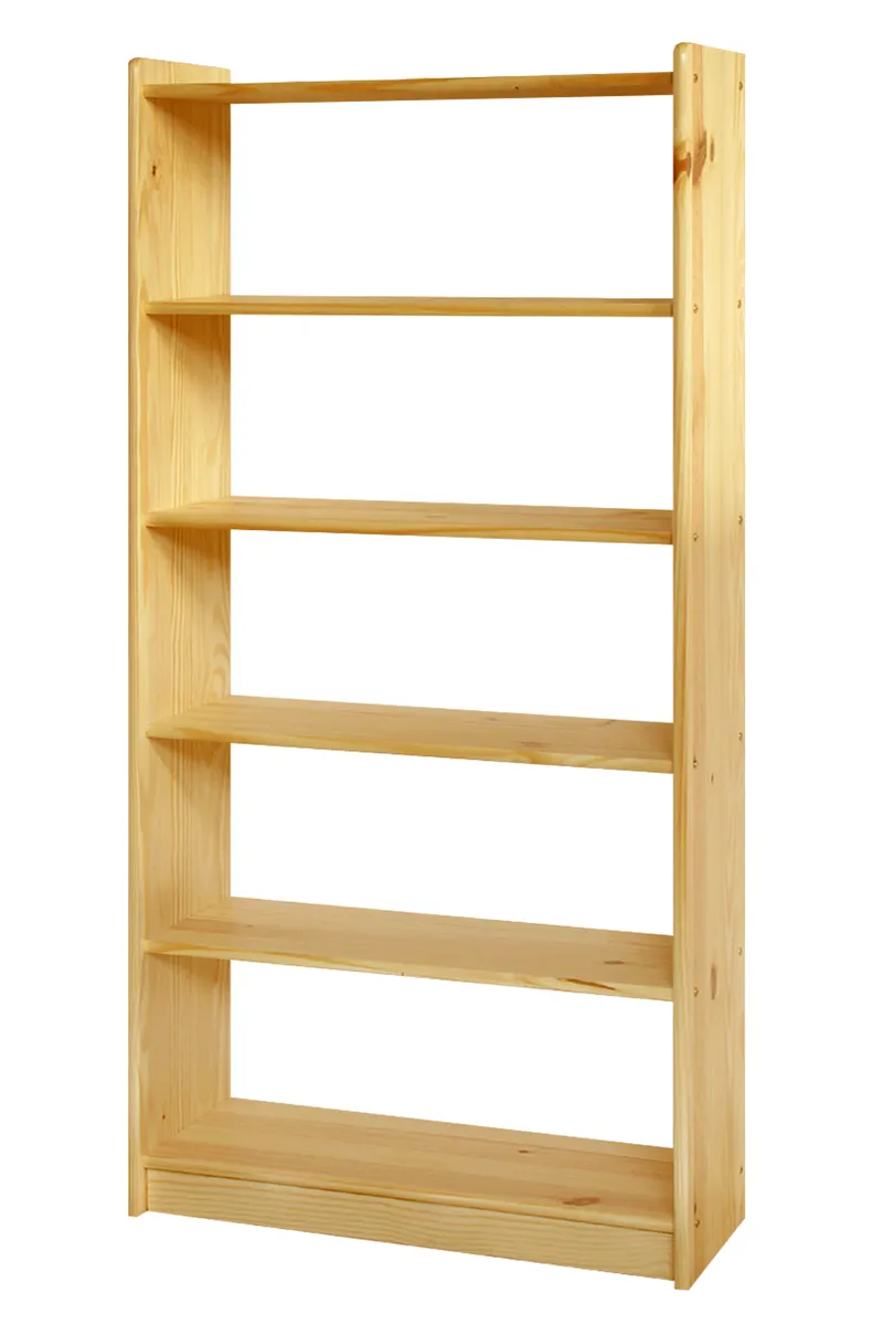 Bücherregal aus Kiefer massiv natur lackiert, natur, lackiert