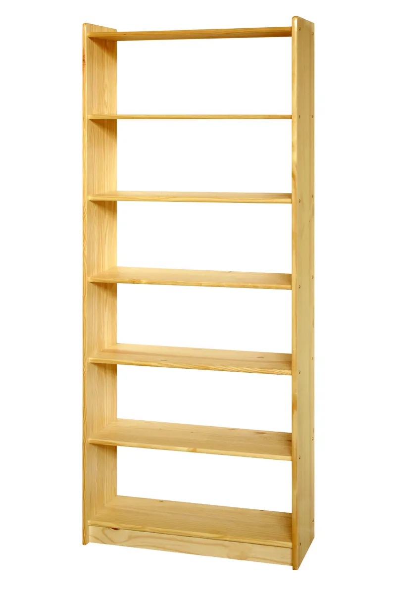 Bücherregal aus Kiefer massiv, natur lackiert, 5 Böden, Ansicht 4