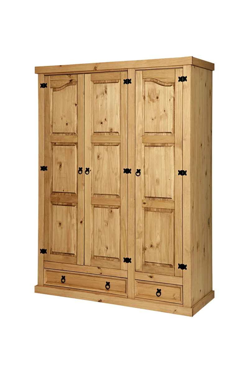 Kleiderschrank aus Kiefer massiv, natur gewachst