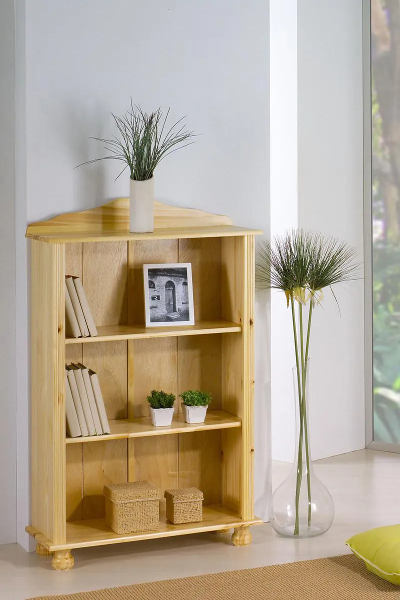 Bücherregal aus Kiefer massiv, natur lackiert, Ansicht 3